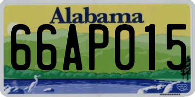 AL license plate 66AP015