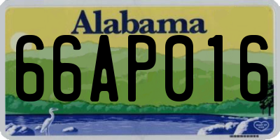 AL license plate 66AP016