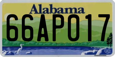AL license plate 66AP017