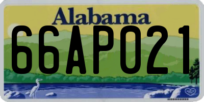 AL license plate 66AP021
