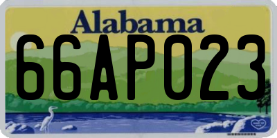 AL license plate 66AP023
