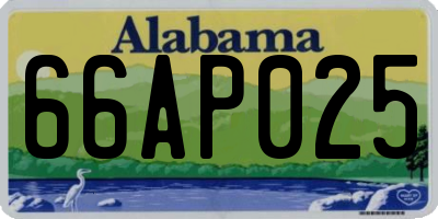 AL license plate 66AP025