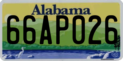 AL license plate 66AP026