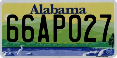 AL license plate 66AP027