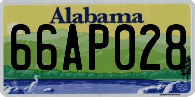 AL license plate 66AP028