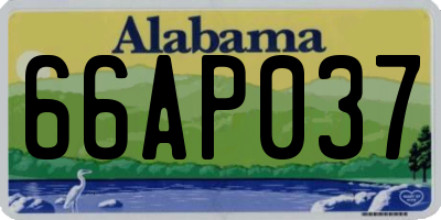 AL license plate 66AP037