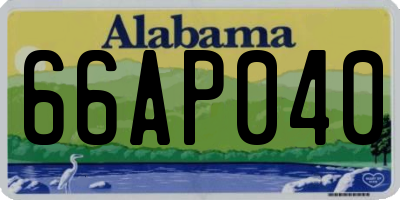 AL license plate 66AP040