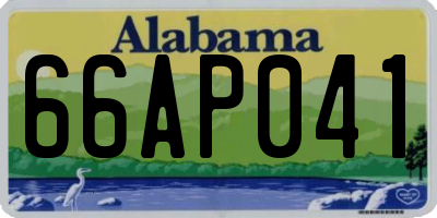 AL license plate 66AP041
