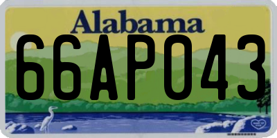 AL license plate 66AP043