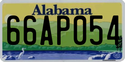 AL license plate 66AP054