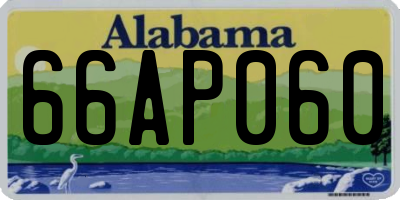 AL license plate 66AP060