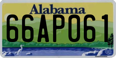 AL license plate 66AP061