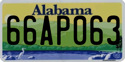 AL license plate 66AP063
