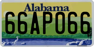 AL license plate 66AP066