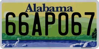 AL license plate 66AP067