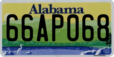 AL license plate 66AP068