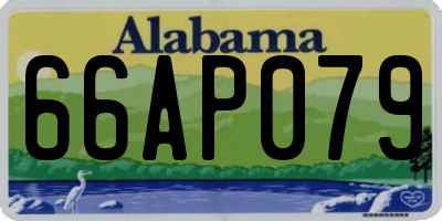 AL license plate 66AP079