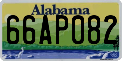AL license plate 66AP082