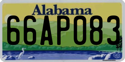 AL license plate 66AP083