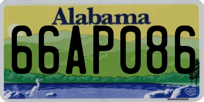 AL license plate 66AP086