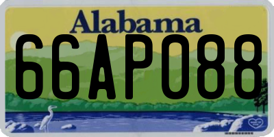 AL license plate 66AP088