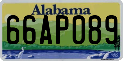 AL license plate 66AP089