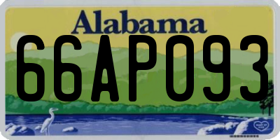 AL license plate 66AP093
