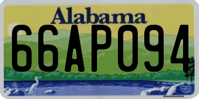 AL license plate 66AP094