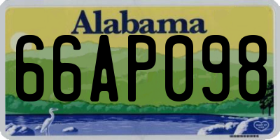 AL license plate 66AP098
