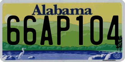 AL license plate 66AP104
