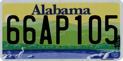 AL license plate 66AP105