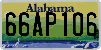 AL license plate 66AP106