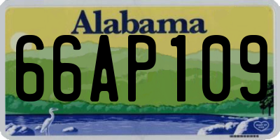 AL license plate 66AP109