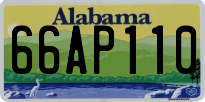 AL license plate 66AP110