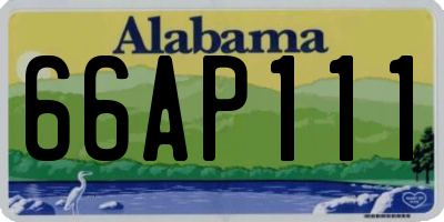 AL license plate 66AP111