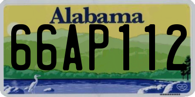 AL license plate 66AP112