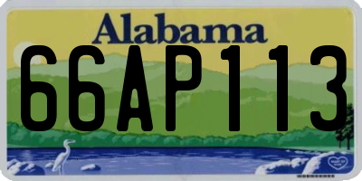AL license plate 66AP113