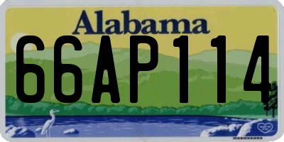 AL license plate 66AP114