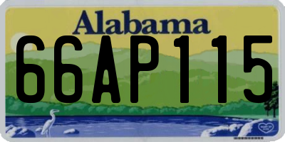 AL license plate 66AP115