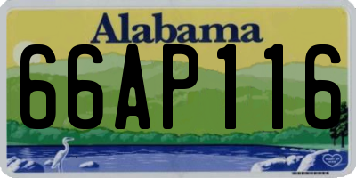 AL license plate 66AP116