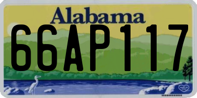 AL license plate 66AP117