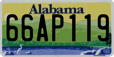 AL license plate 66AP119