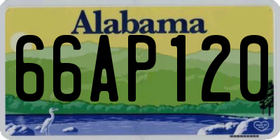 AL license plate 66AP120