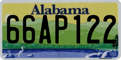 AL license plate 66AP122