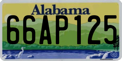 AL license plate 66AP125