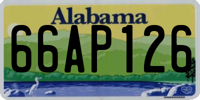 AL license plate 66AP126