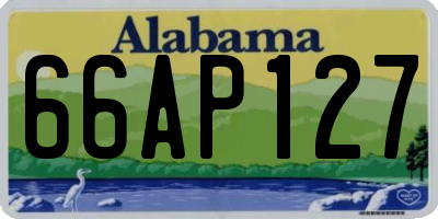 AL license plate 66AP127
