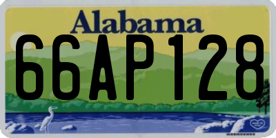 AL license plate 66AP128