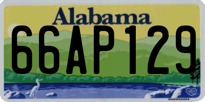 AL license plate 66AP129
