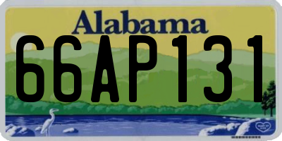 AL license plate 66AP131